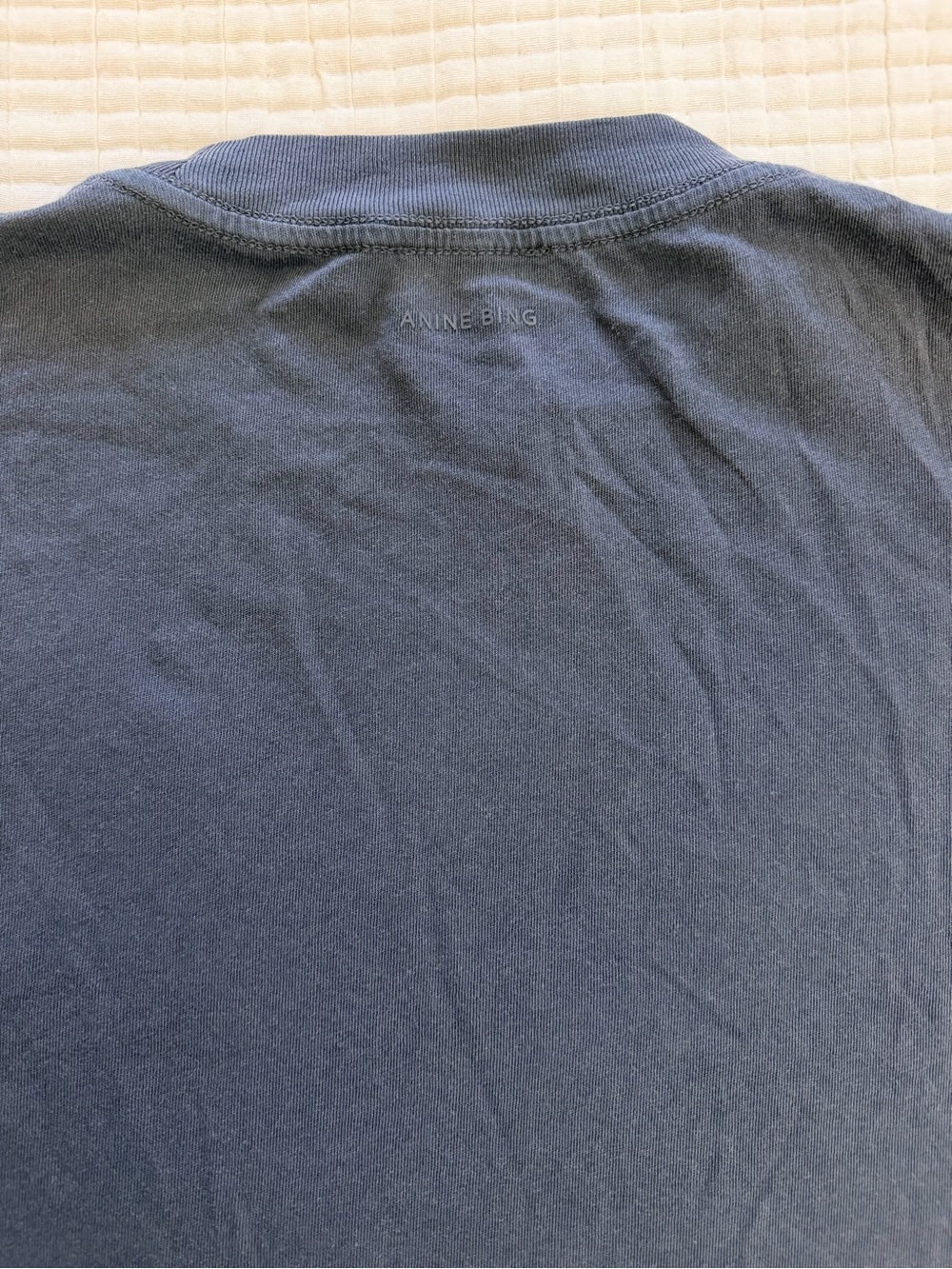 Anine Bing Washed Charcoal Collegiate Leopard Avi Tee - Picture 4 of 6